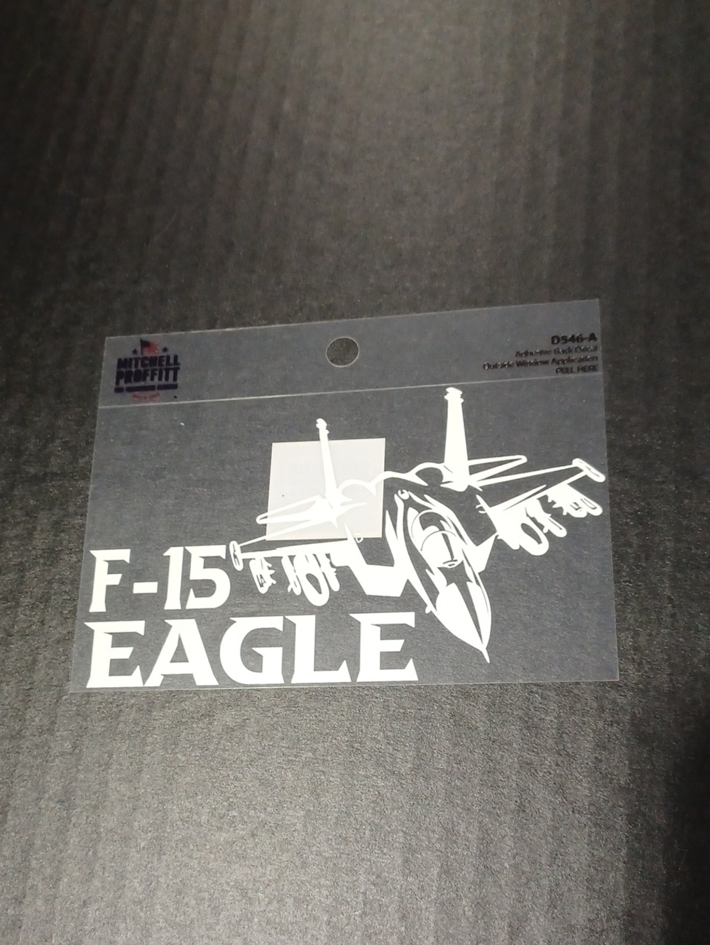 Fathers Day Gift F-15 Eagle White Decal Sticker